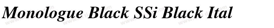Monologue Black SSi Black Italic字体转换